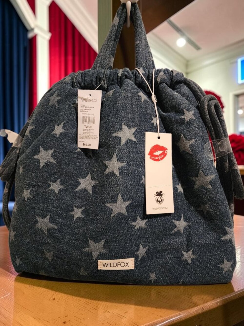 Wildfox Denim Star Backpack — NWT
